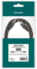 AV:link kabel 1x Jack 3.5mm stereo samec - 1x Jack 3.5mm stereo samec, 3m