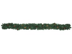 Jedlová girlanda se šiškami, 270 cm
