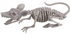 Halloween kostra myši s červeně svítícíma očima, délka 38 cm Halloween kostra myši s červeně svítícíma očima, délka 38 cm