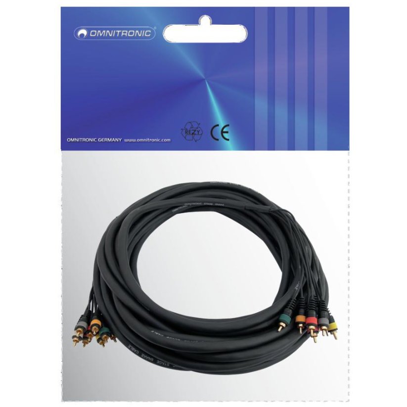 Snake kabel 8x RCA - 8x RCA, 15 m