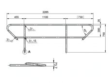 Alutruss BE-1T, zábradlí pro nastavitelné schody BE-1T