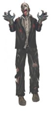 Halloween 2D dekorace zombie advokát, 150 cm