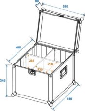 Transportní case pro 4 x PAR-LED 64 spot, krátký