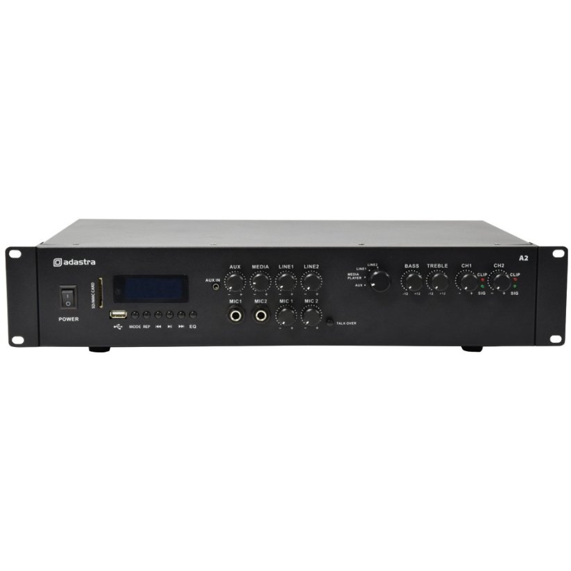 Adastra A2, stereo PA zesilovač, MP3/SD/USB/BT/FM, 2x 200W