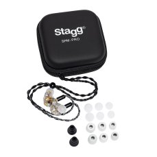 Stagg SPM-PRO TR, 3-driver in-ear sluchátka, transparentní