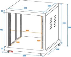 Skříň racková 19" 10HE Skříň racková 19" 10HE