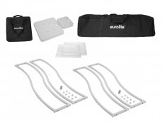 Eurolite 2x zakřivený pódiový stojan 150 cm vč. návleků a tašek, bílý