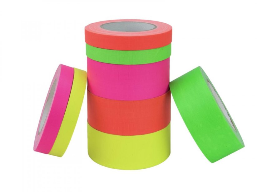 Gaffa páska 50mm x 25m neonově růžová, UV aktivní