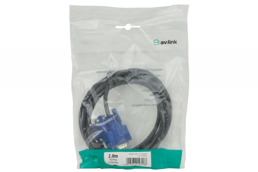 AV:link kabel 1x VGA samec - 1x VGA samec, 2m