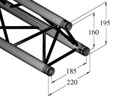 Deco lock DQ3-3000, rovný díl 3m