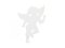 Dekorativní silueta anděla, bílá, 60cm
