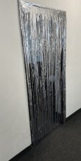 Metalický dveřní závěs, 200 x 100 cm, červeno/žluto/zelený