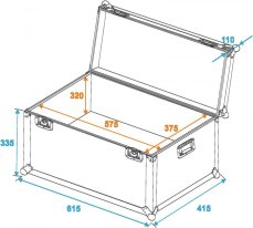 Univerzální transportní Case, 600 x 400 x 430 mm, 7 mm