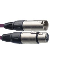 Stagg SMC3 CPP, mikrofonní kabel XLR/XLR, 3m, fialový