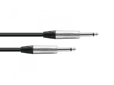 PSSO kabel Jack 6,3mm mono černý, 3m, konektory Neutrik