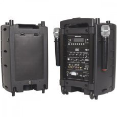 QTX PAV10, mobilní 10" zvukový systém CD/DVD/MP3/BT/2x UHF, 100W QTX PAV10, mobilní 10" zvukový systém CD/DVD/MP3/BT/2x UHF, 100W