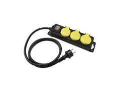 Eurolite napájecí rozvaděč s vypínačem, 3 zásuvky, IP44, černý, 3 m Eurolite napájecí rozvaděč s vypínačem, 3 zásuvky, IP44, černý, 3 m