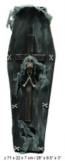 Halloween rakev s křížem a osvětlením, 70 cm