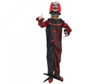 Halloween postava klauna, pohyblivá, 180 cm