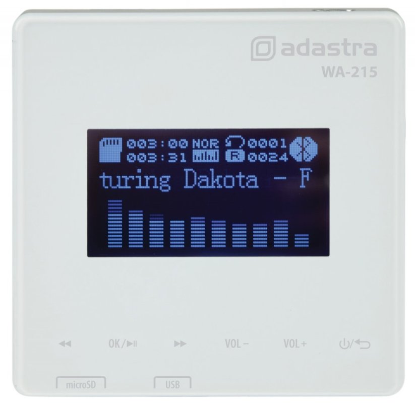 Adastra WA-215, nástěnný zesilovač a podhledové reproduktory, 30W, bílé