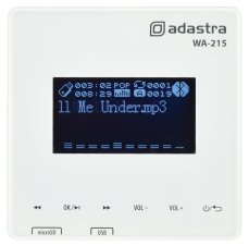 Adastra WA-215, nástěnný zesilovač 2x 15W, MP3/FM/BT Adastra WA-215, nástěnný zesilovač 2x 15W, MP3/FM/BT