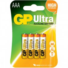 GP Ultra AAA baterie, 1.5V alkalické, 4ks