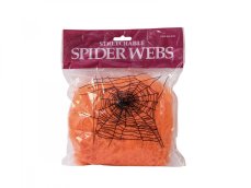 Halloween pavučina oranžová, 100g, UV aktivní Halloween pavučina oranžová, 100g, UV aktivní