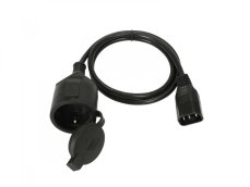 Adaptér IEC zástrčka - 230 zásuvka, 1m