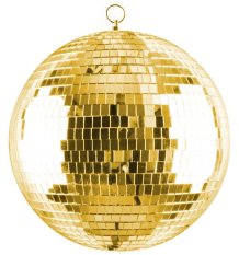 Zrcadlová koule 30cm, zlatá