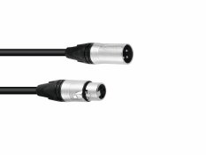 Sommer cable DMX cable XLR 3pin 15m bk Neutrik