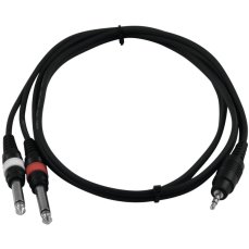 Kabel AC35-15 Jack 3,5 stereo - 2x Jack 6,3 mono, 1,5 m