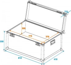 Univerzální transportní Case, 800 x 400 x 430 mm, 7 mm