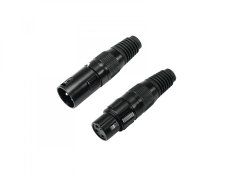 Omnitronic XLR zásuvka a zástrčka 3-pinová černá, 5 párů