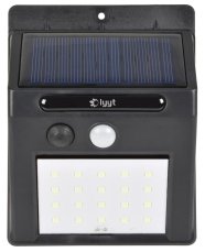 Lyyt 20LED-SSL, LED solární venkovní zahradní nástěnné světlo s pohybovým senzorem