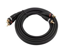 Kabel 2x 2 Cinch zástrčky, červená/černá, se zemí, 1,5m Kabel 2x 2 Cinch zástrčky, červená/černá, se zemí, 1,5m