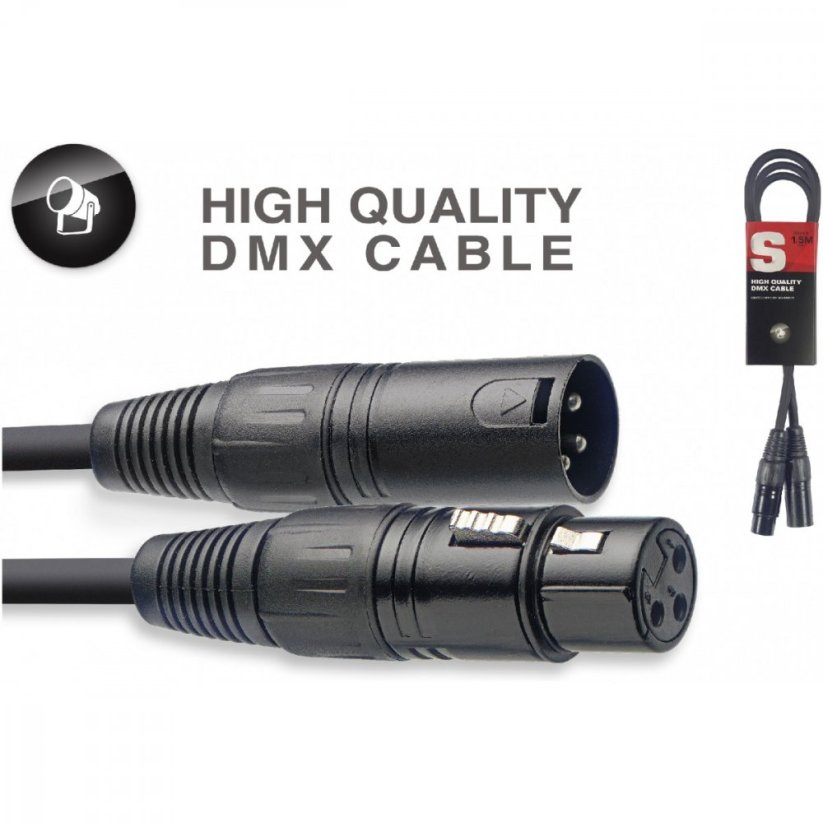 Stagg SDX1,5, kabel DMX 3-pin, 1,5m