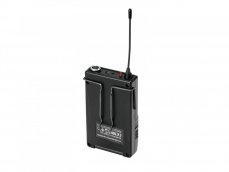 Omnitronic UHF-502, kapesní bezdrátový vysílač 823-832MHz s klopovým mikrofonem