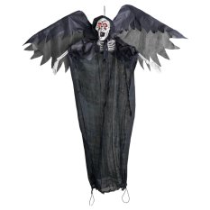 Halloween okřídlená kostra se zářícíma očima, 120 cm