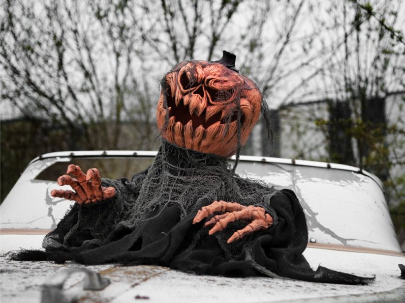 Halloween dýňové zombie torzo, 50 cm