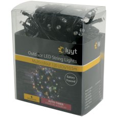 Lyyt BLS120MC světelný řetěz na baterie s časovačem, 120x LED multicolour Lyyt BLS120MC světelný řetěz na baterie s časovačem, 120x LED multicolour