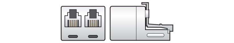 AV:link redukce 1x RJ11 samec - 2x RJ11 samice