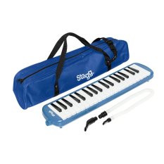 Stagg MELOSTA37 BL, klávesová harmonika, modrá Stagg MELOSTA37 BL, klávesová harmonika, modrá