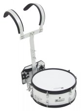 Dimavery MS-200, pochodový snare 14" x 5,5" s postrojem, bílý