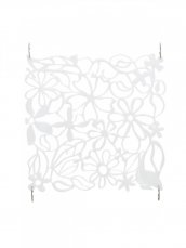 Paraván, vzor květiny, 29 x 29 cm, sada 4ks, bílá - rozbaleno (83313302)