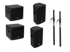 Omnitronic PA AZX Set aktivních reproduktorů a subwooferů s distančními trubkami Omnitronic PA AZX Set aktivních reproduktorů a subwooferů s distančními trubkami