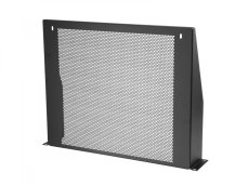 Racková polička 2U s ventilačními otvory, černá