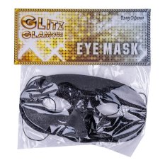 Maska na oči se třpytkami, stříbrná
