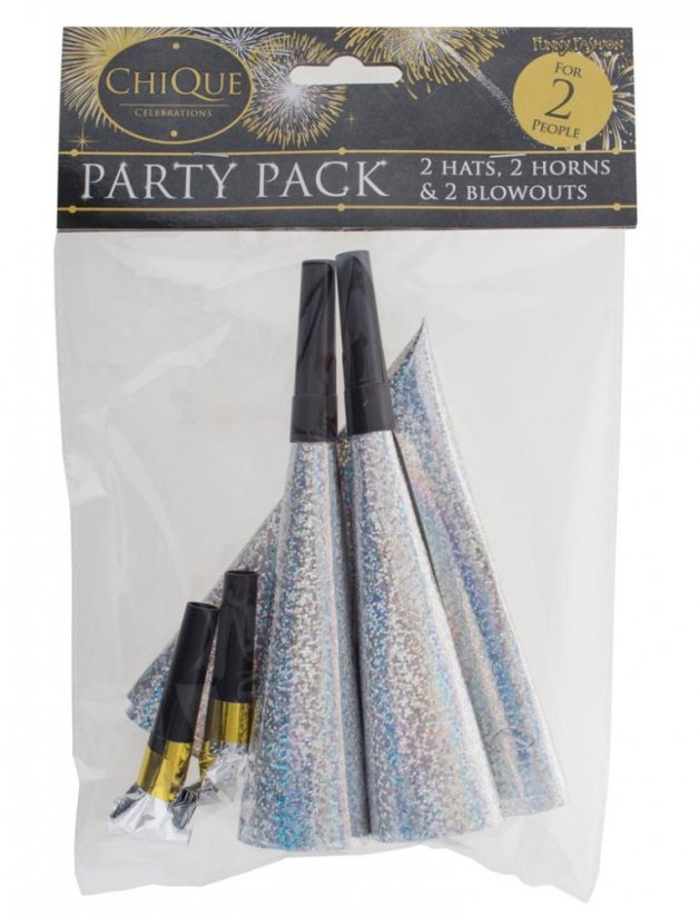 Párty set pro 2 osoby, stříbrný