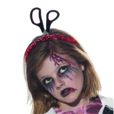 Halloween nůžky v hlavě