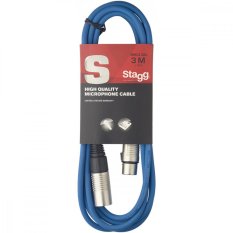 Stagg SMC3 CBL, mikrofonní kabel XLR/XLR, 3m, modrý